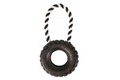 Hunde - Trixie Dog Toy Tire on a Rope ø 15/31 cm black - TX33702