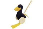 Babylegetøj - Goki Wooden Push Figure Raven - 54997