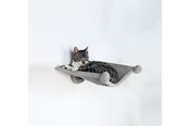 Katte - Trixie Vægmonteret Plys Kattehængekøje med Metalramme Grå 42x41cm - TX49970