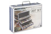Kreativitet & Hobbyartikler - Nassau Art Sæt. 140 dele i metalkuffert.37,5x29 - AR0969/GE