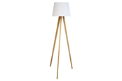 Skrivebordstilbehør - Unilux Tooka LED gulvlampe, hvid/træ - 400165040