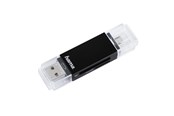 Hukommelseskort - adapter og kortlæser - Hama "Basic" USB 2.0 OTG Cardreader SD / microSD black - 181056