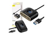 USB hub - Baseus Square round 4-in-1 USB hub - USB 3.0 - 4 ports - Sort - CAHUB-AY01