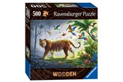 Puslespil - Ravensburger Wooden Jungle Tiger 500p - 10217514