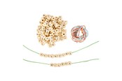 Kreativt Legetøj - Small Foot - Wooden Letter Beads Making Bracelets. - 10713