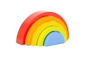 Babylegetøj - Small Foot - Wooden Building Blocks Rainbow 5dlg. - 10585