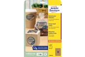 Papir, Fotopapir og Etiketter - Avery Brune etiketter af kraftpapir, Ø 60 mm, 300 Etiketter, Brun - L7106-25