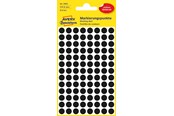 Papir, Fotopapir og Etiketter - Avery Prikmærkater, Ø 8 mm, 416 Etiketter, Sort - 3009