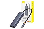 USB hub - Baseus 6in1 Hub UltraJoy USB-C do HDMI4K@60Hz+4xUSB 3.0+PD (space grey) USB hub - USB 3.0 - 6 ports - Grå - B00052807813-01