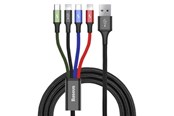 USB kabel - Baseus Fast USB cable 4in1 USB-C / 2x Lightning / Micro 3.5A 1.2m - black - CA1T4-A01