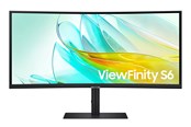 Skærm - 34" Samsung ViewFinity S6 - 3440x1440 (UWQHD) - 100Hz - VA - 90W USB-C - Curved - LS34C652UAUXEN