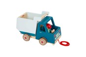 Babylegetøj - Small Foot - Wooden Pull Figure Tipping Truck - 12348