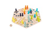 Brætspil - Small Foot - Wooden Ludo Game - 6 Players - 1800