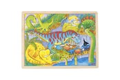 Puslespil - Goki Wooden Jigsaw Puzzle - Dinosaurs 48pcs. Wood - 57724