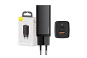 Mobil - Adaptere & Opladere - Baseus Quick Travel Charger GaN2 Lite USB+C 65W EU (black) - CCGAN2L-B01
