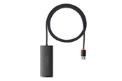 USB hub - Baseus Hub 4in1 Lite Series USB to 4x USB 3.0 1m (Black) USB hub - USB 3.0 - 4 ports - Sort - WKQX030101