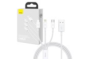 USB kabel - Baseus Quick Charge USB to M+L+C  Superior Data 3.5A 1m (White) - P10320105221-00