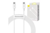 USB kabel - Baseus Superior Series Cable USB-C to USB-C 100W 2m (white) - CATYS-C02