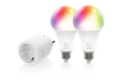 Smart Home - Deltaco Startsæt, smart stik og 2 stk. RGB LED-lys - SH-KIT01