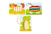 Puslespil - Goki Wooden Weaving Puzzles 3pcs. Wood - 58679