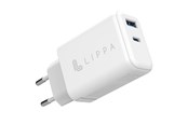 Mobil - Adaptere & Opladere - Lippa 65W USB-C PD & USB-A QC GaN Wall Charger - White - LPWC65W