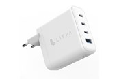 Mobil - Adaptere & Opladere - Lippa 100W 3 x USB-C PD & USB-A QC GaN Wall Charger - White - LPWC100W