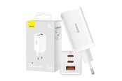 Mobil - Adaptere & Opladere - Baseus Wall charger GaN5 Pro 2xUSB-C + USB 65W (white) - CCGP120202
