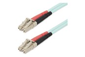 Netværkskabel - StarTech.com 25m (82ft) LC/UPC to LC/UPC OM4 Multimode Fiber Optic Cable - patch cable - 25 m - aqua - Blå - 25m - 450FBLCLC25