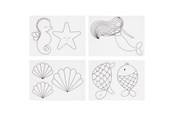 Kreativt Legetøj - Creativ Company Sheets of Shrink Film with Mermaid Motifs 4 pcs. - 790712