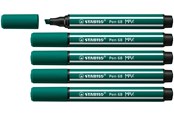 Skrive- og Tegneværktøjer - STABILO Pen 68 MAX - Fibre-tip Pen with Thick Chisel Tip - Turquoise Green - 768/53
