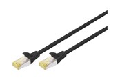 Netværkskabel - DIGITUS patch cable - 25 cm - black - Sort - 0.25m - DK-1644-A-0025-BL-10
