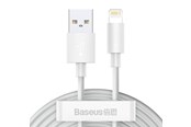 USB kabel - Baseus Simple Wisdom Data Cable Kit USB to Lightning 2.4A (2PCS/Set）1.5m White - TZCALZJ-02