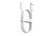 USB kabel - Baseus Simple Wisdom Data Cable Kit USB to Micro 2.1A (2PCS/Set) 1.5m White - TZCAMZJ-02