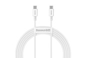 USB kabel - Baseus Superior Series Cable USB-C to USB-C 100W 1m (white) - CATYS-B02