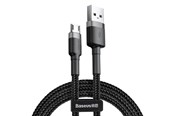 USB kabel - Baseus Cafule Micro USB cable 2.4A 1m (Gray + Black) - CAMKLF-BG1