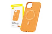 Mobil - Covers & Cases - Baseus Magnetic Phone Case for iPhone 15 Plus Fauxther Series (Orange) - P60157305713-02