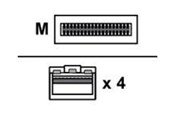 Netværkskabel - Lenovo Breakout - 100GBase-CU direct attach cable - 3 m - 3m - 7Z57A03565