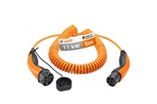 Elbil ladere - LAPP Type 2 Spiral Charging Cable, up to 11 kW, 5 m, orange - 4064727470184