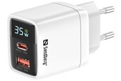 Mobil - Adaptere & Opladere - Sandberg 35w Charger 1xUSB-C 1xUSB 35W - 441-52