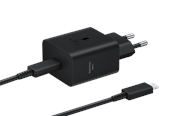 Mobil - Adaptere & Opladere - Samsung 45 W USB-C-Strømadapter (inkl. kabel) – Sort - EP-T4511XBEGEU