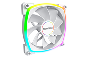 Kabinet Køler - Montech RX140 PWM WH - Reverse - Kabinet køler - 140mm - Hvid med RGB - 28 dBA - RX140 PWM WH