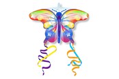 Udendørsleg - Kites Ready 2 Fly - Pop-up Mini Nylon Kite Butterfly Rainbow - EZNY6004