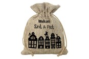 Små gaver til børn - Folat BV Jute Gift Bag - Welcome Sint & Piet - 65695