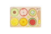 Trælegetøj - Classic World Wooden Fruit Puzzle Fractions 22 pieces. - 20142