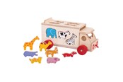 Babylegetøj - Bigjigs Wooden Shape Box Truck 11dlg. - BJ300