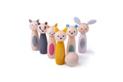 Udendørsleg - Bigjigs Wooden Skittles Game Woodland Animals - 32010
