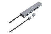 USB hub - Hama 00200137 interface hub USB hub - USB 3.1 - 7 ports - Grå - 00200137