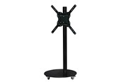 Vægbeslag, AV-Beslag & AV-Møbler - Sinox StandView TV gulvstand med hjul og drejbar top - 26"-65" - Matsort - Max 25 kg - recommended for 65" - SWB7169