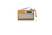 DAB, netværks- og clockradio - Lenco PDR-040EF - Portable DAB+ radio with Bluetooth® - Bamboo - DAB+/FM - Stereo - Sølv - PDR-040EF