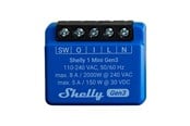 Smart Home - Shelly 1 Mini (GEN 3) - WiFI relæ med potentialfrit kontaktsæt (230VAC) - Shelly_Plus_1_Mini_G3